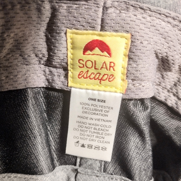 Solar Escape UV Explorer Boonie Bucket Hat Unisex Gray - Picture 4 of 7